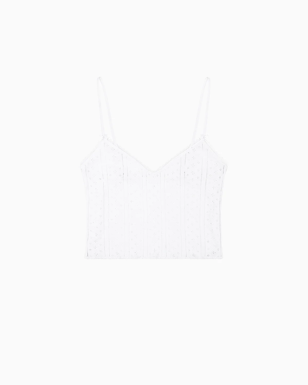 The Cami: White Pointelle