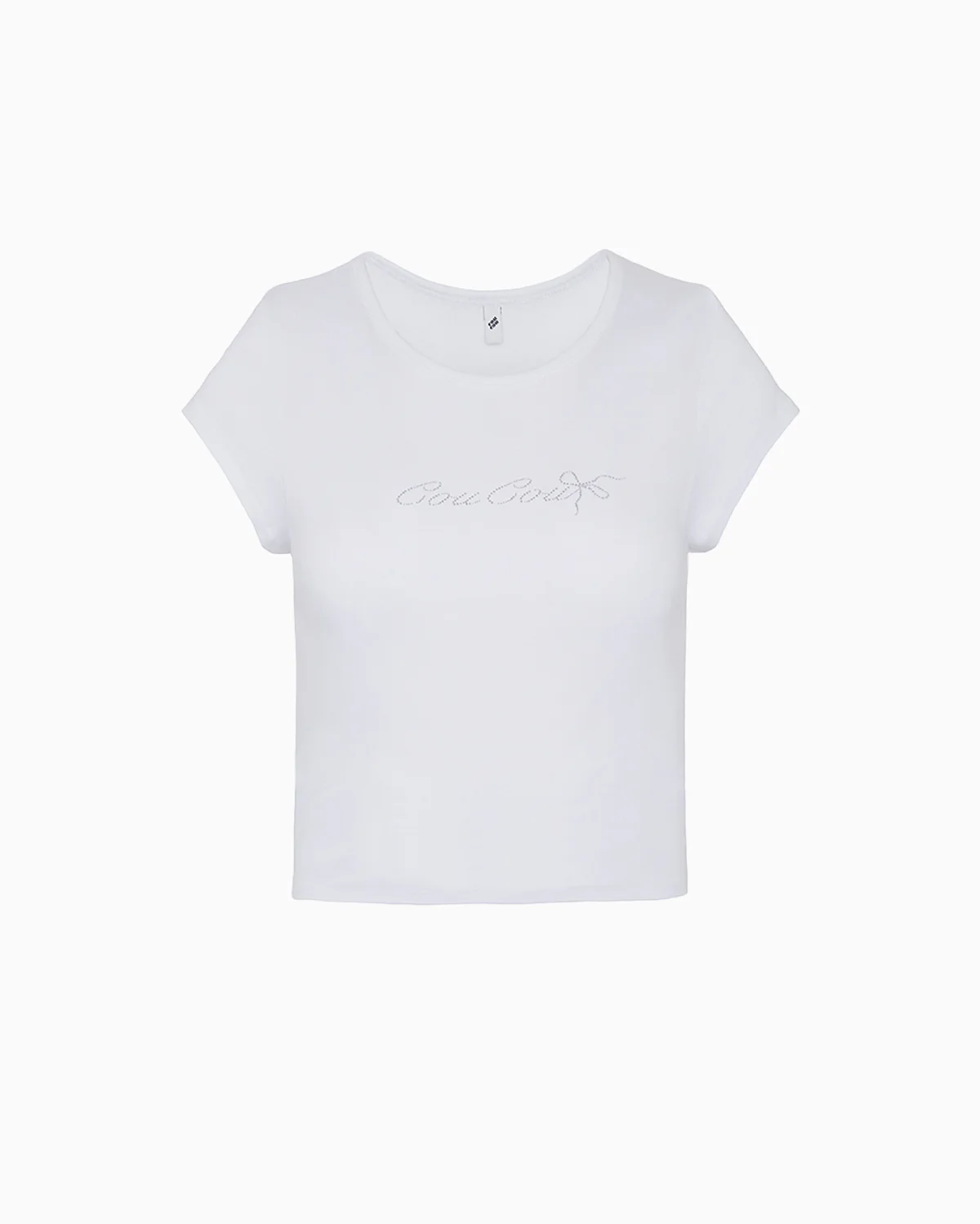 The Crystal Baby Tee: White Cotton Jersey