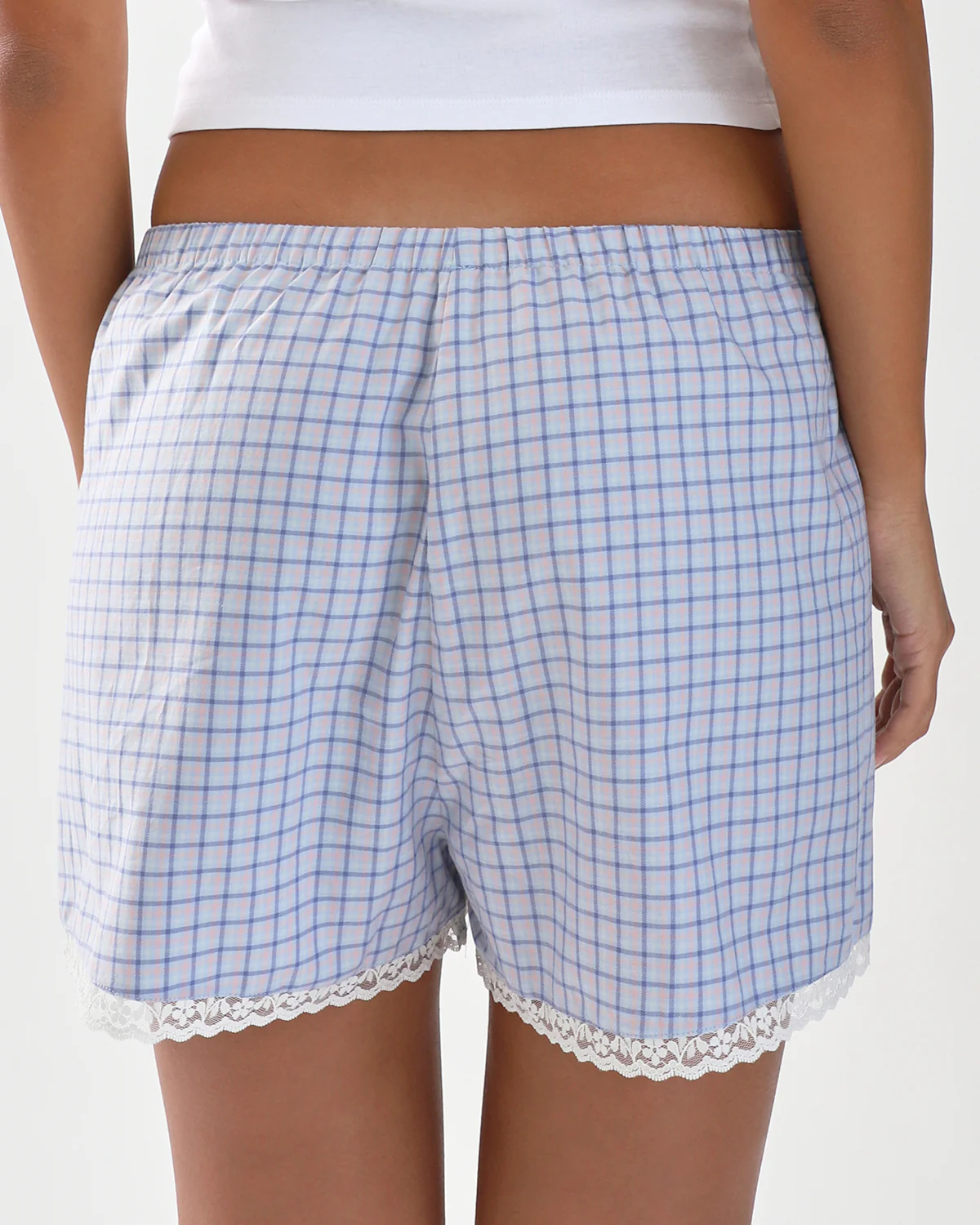 The Boxer: Blue Check French Poplin - Image 6