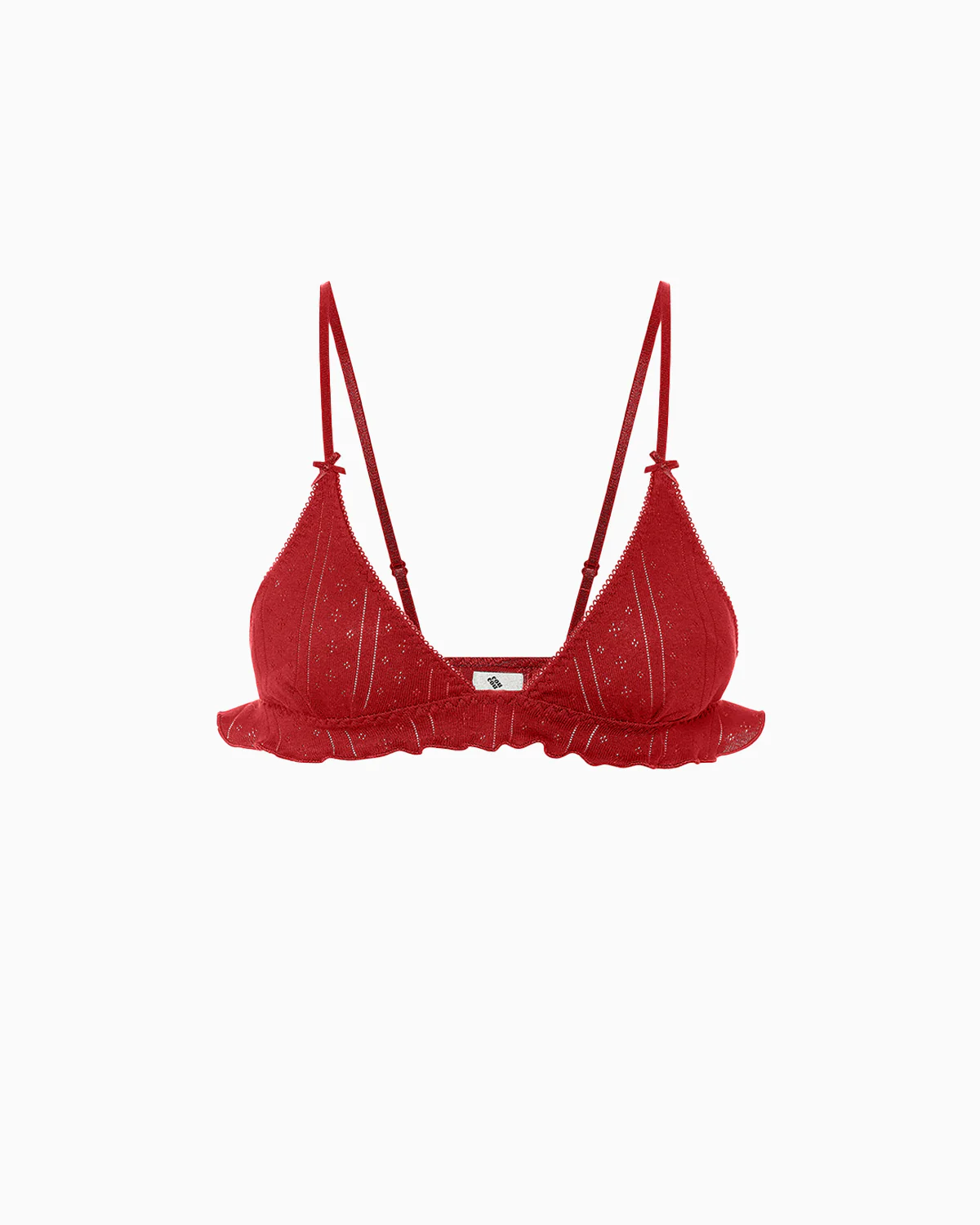 The Butterfly Bralette: Cherry Red Pointelle
