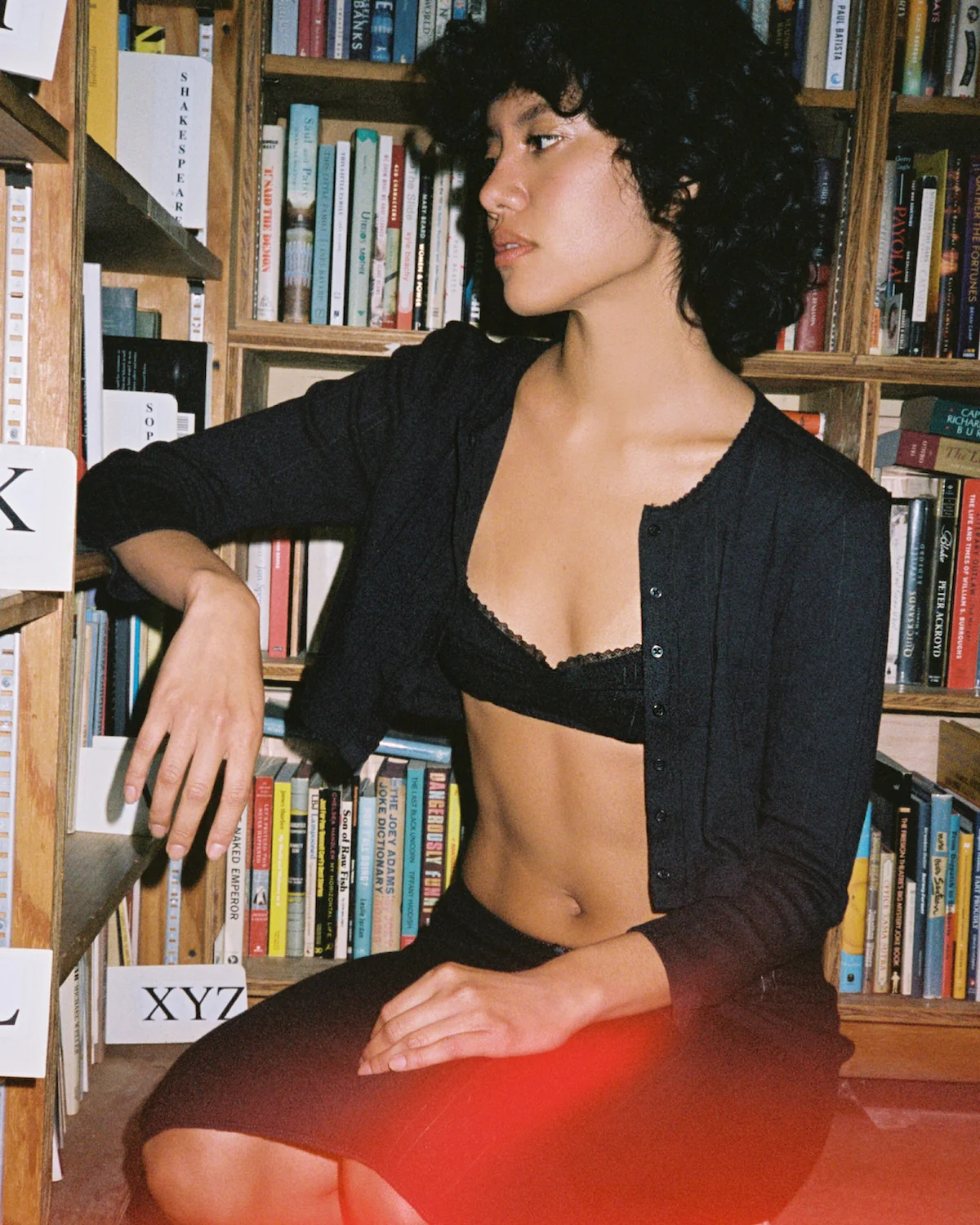 The Crop Cardi: Black Pointelle - Image 5