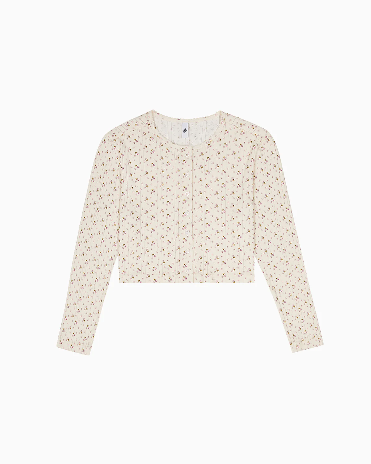 The Crop Cardi: English Rose Pointelle