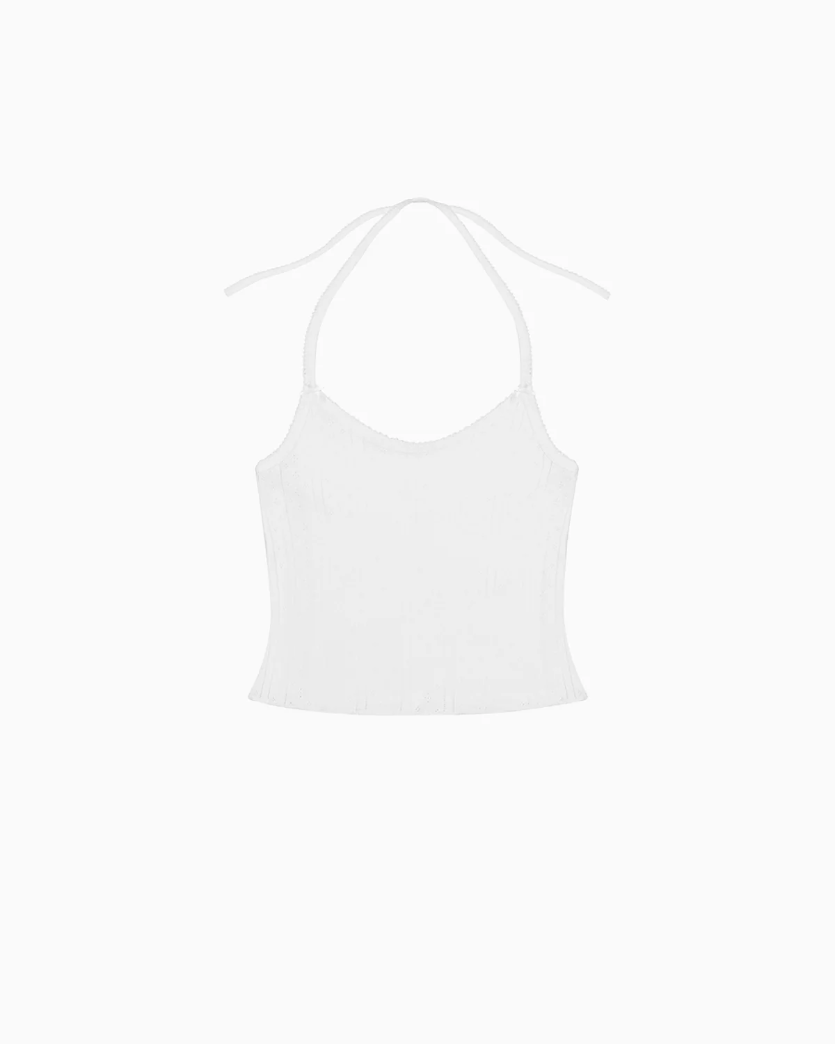 The Halter: White Pointelle