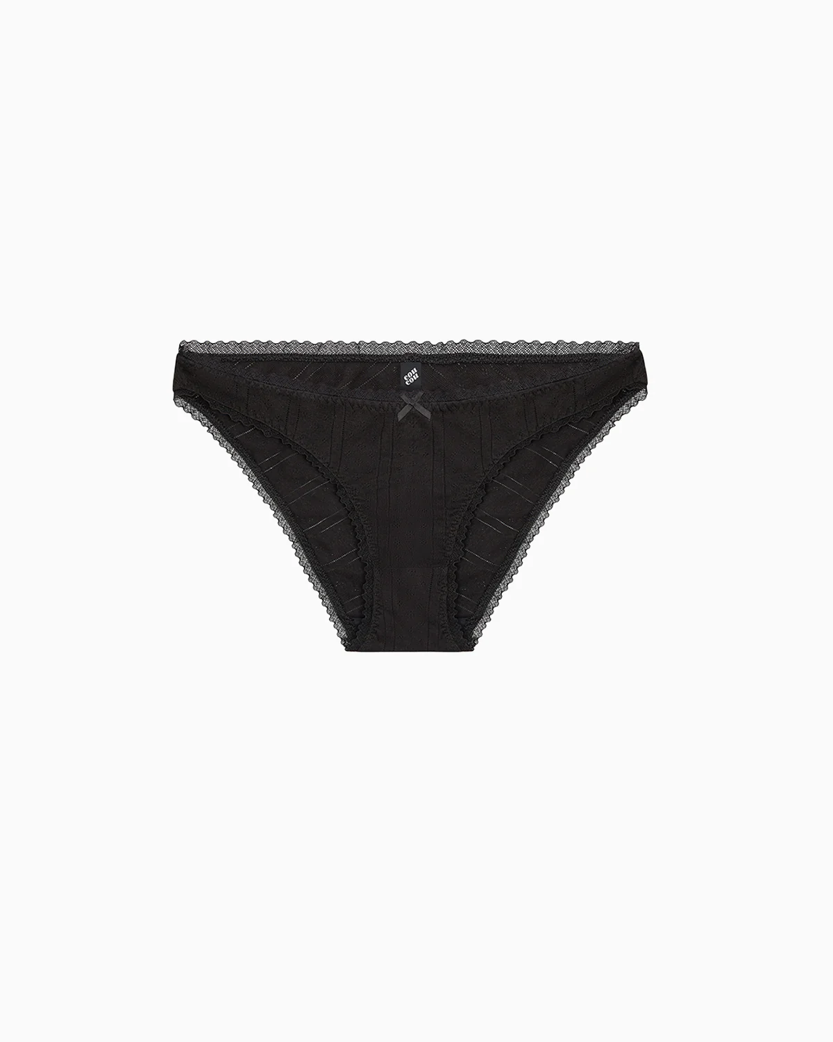 The Low Rise: Black Pointelle