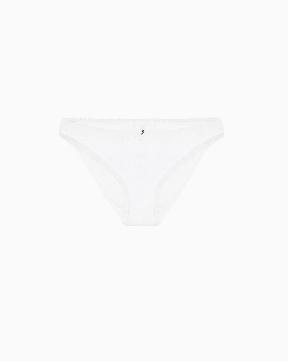 The Low Rise: White Pointelle