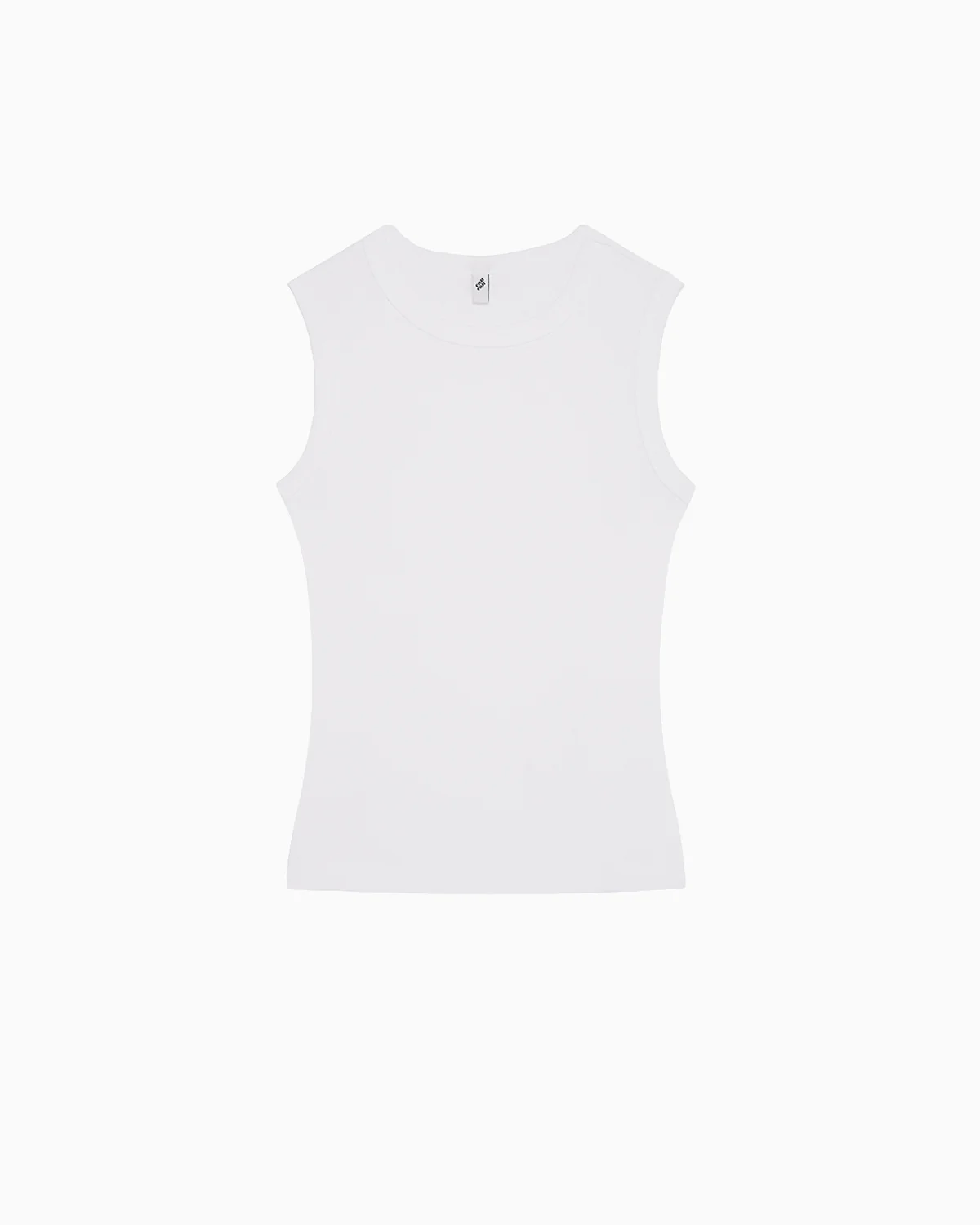 The Muse Tank: White Cotton Jersey