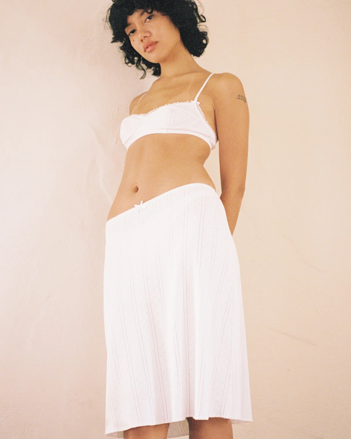 The Slip Skirt: White Pointelle - Image 10