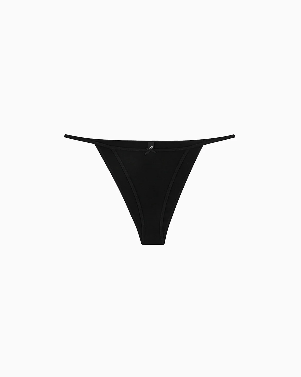 The Tanga Brief: Black Cotton Jersey