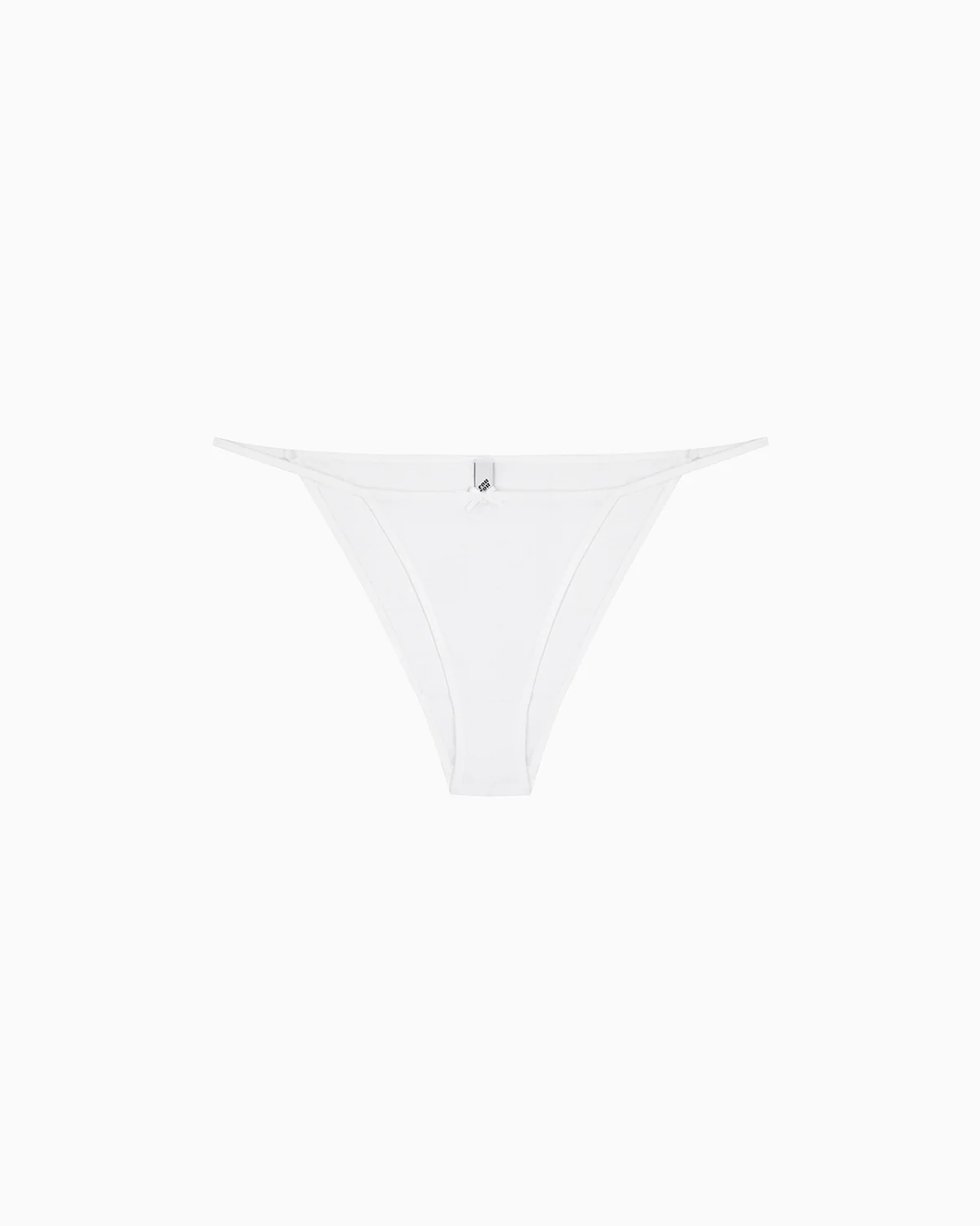 The Tanga Brief: White Cotton Jersey