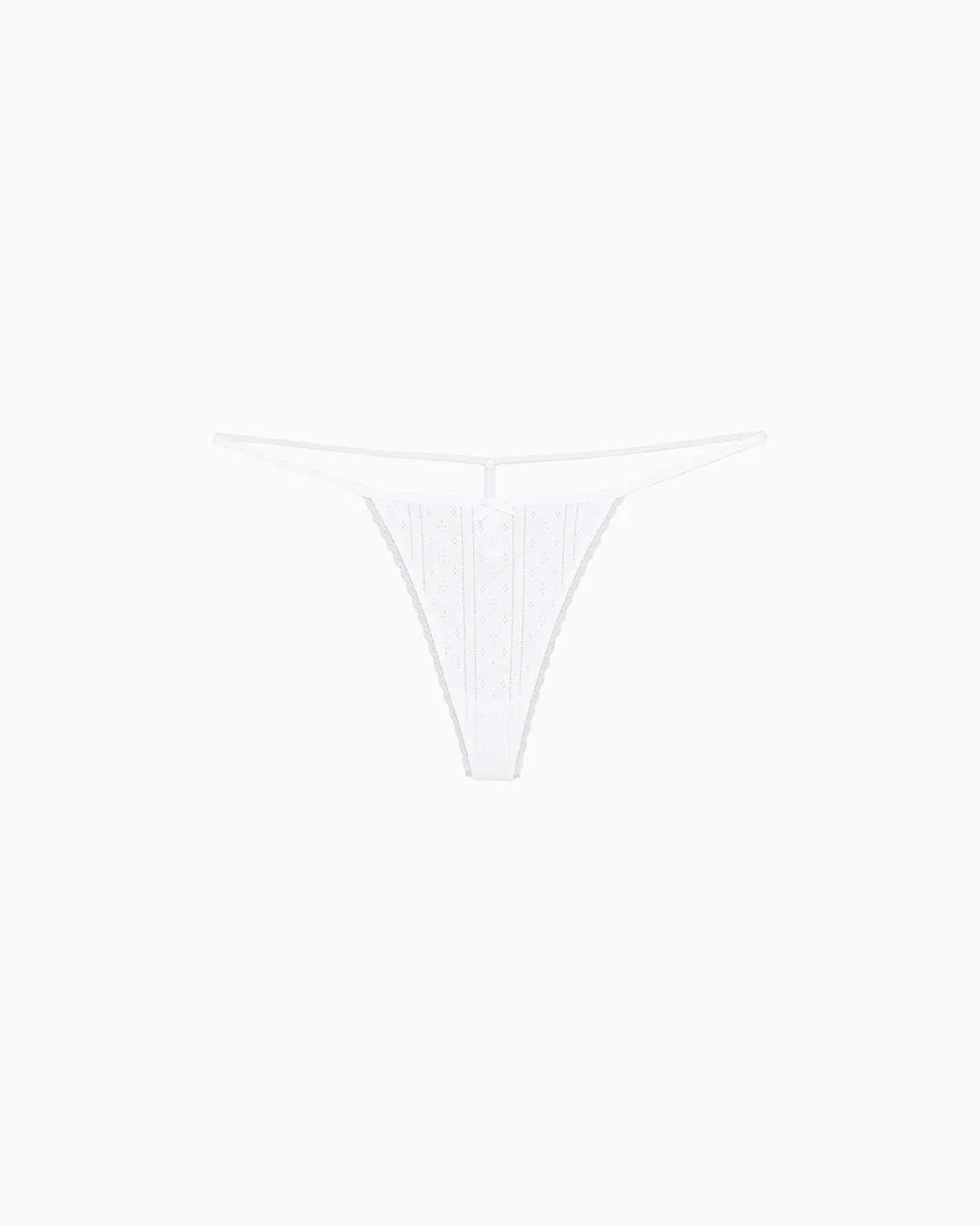 The Tanga: White Pointelle