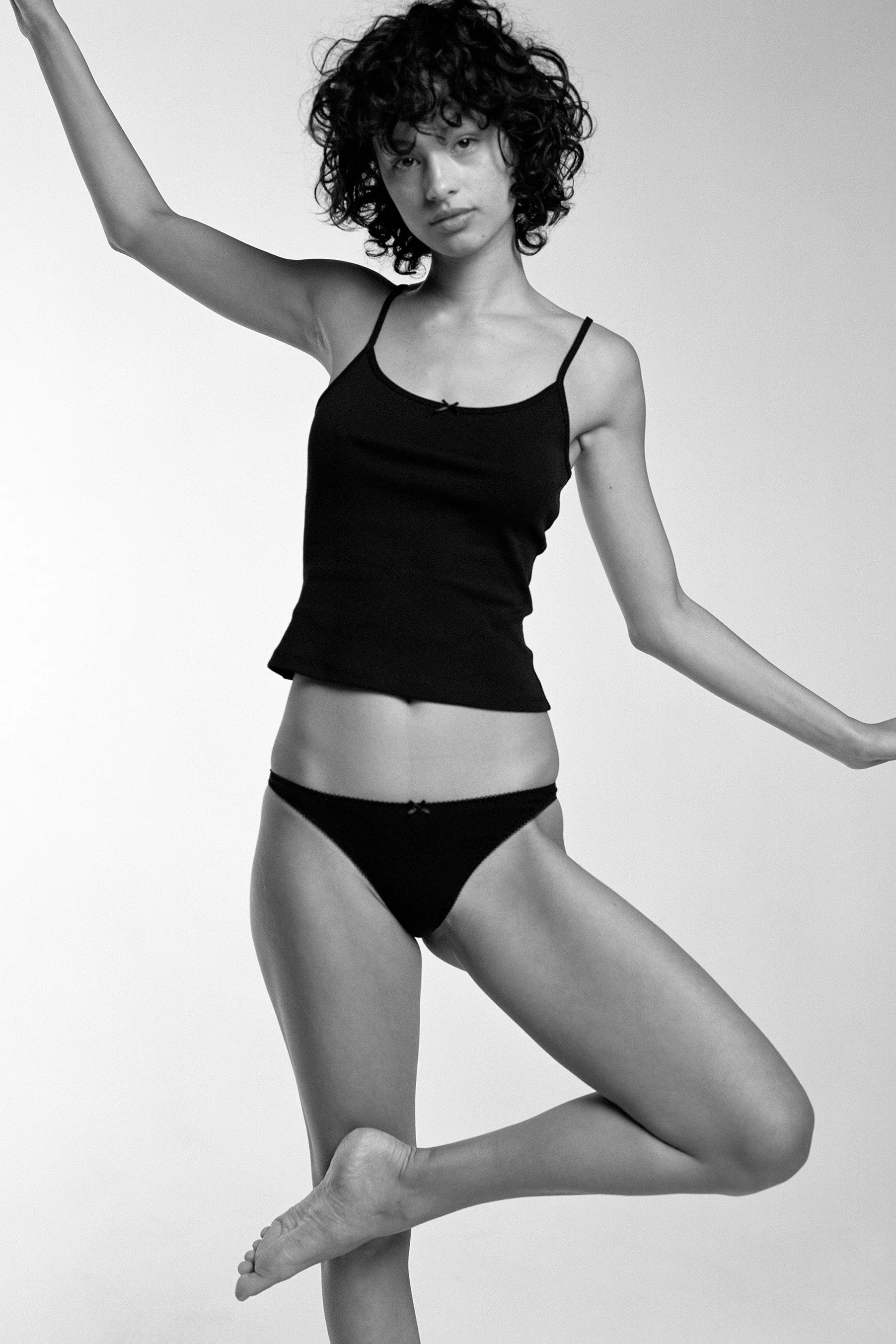 The Thong 3 Pack: Cotton Jersey Black