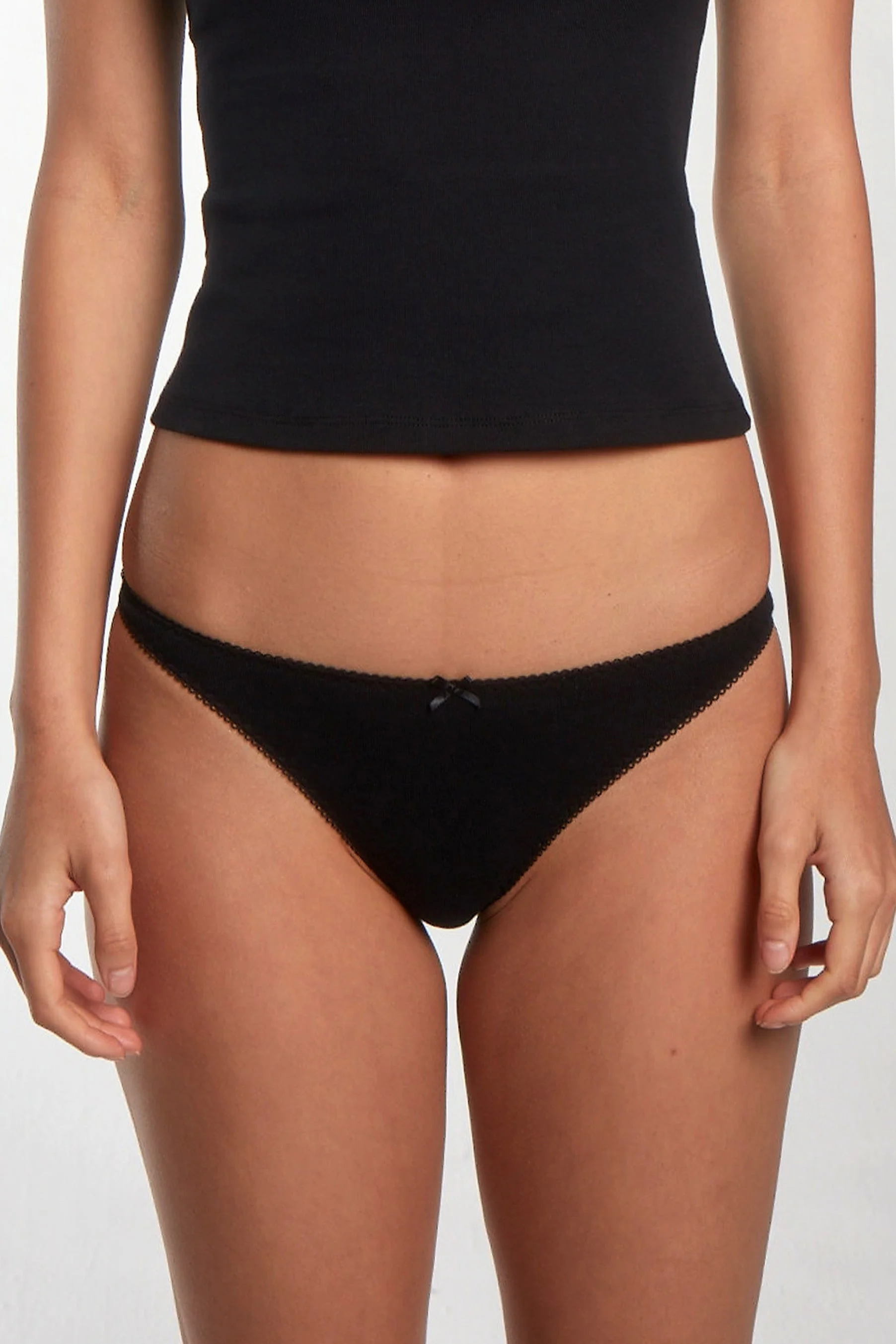 The Thong 3 Pack: Cotton Jersey Black - Image 6