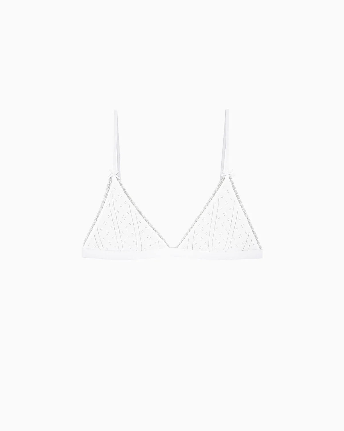 The Triangle: White Pointelle