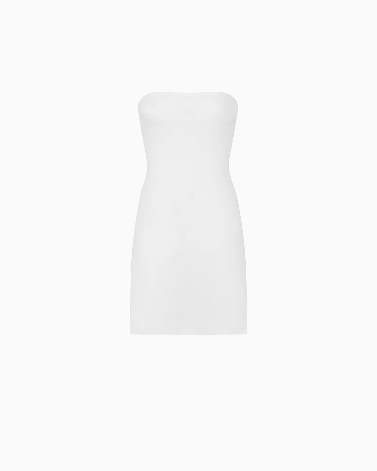 The Tube Dress: White Cotton Jersey